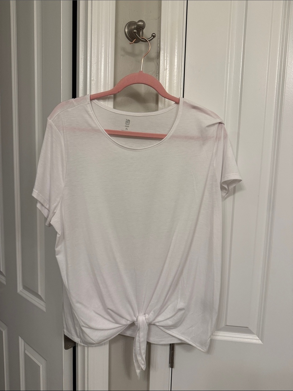 Ideology White Short-Sleeve Tie-Front Tee